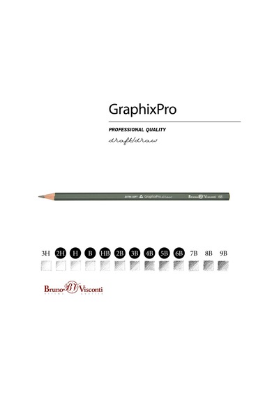 Bruno Visconti " Graphixpro'' Dereceli Kurşun Kalem Seti 9 Adet 2h-6b.
