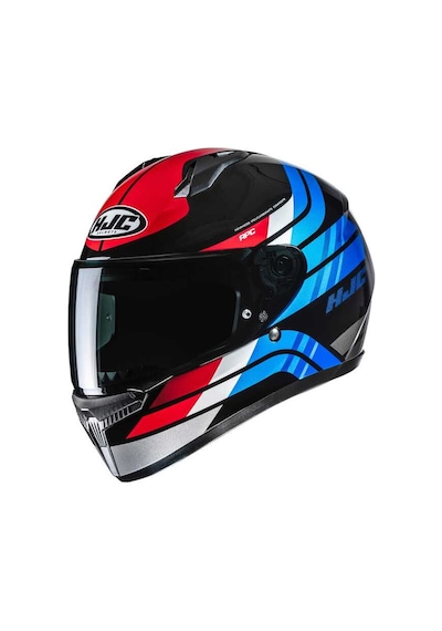 Hjc C10 Kask Hıper Mc21 Kapalı Kask Mavi Kırmızı