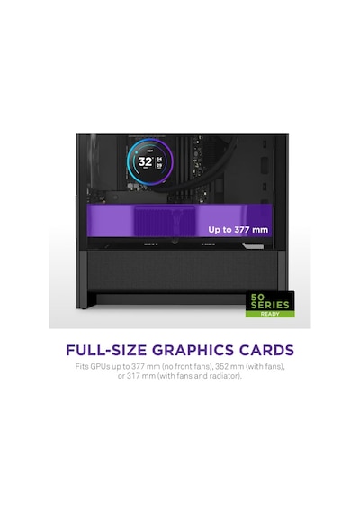 Nzxt H Series H3 Flow Cc-h31fb-01 Matx Siyah Gaming Oyuncu Akak0nzx0058