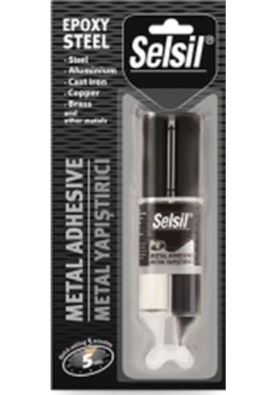 Selsil Epoksi Metal Yapıştırıcı Şırınga 5 Dk 28G