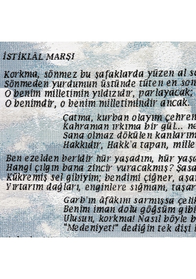 Niva Tekstil Goblen Dokuma Tablo İstiklal Marşı
