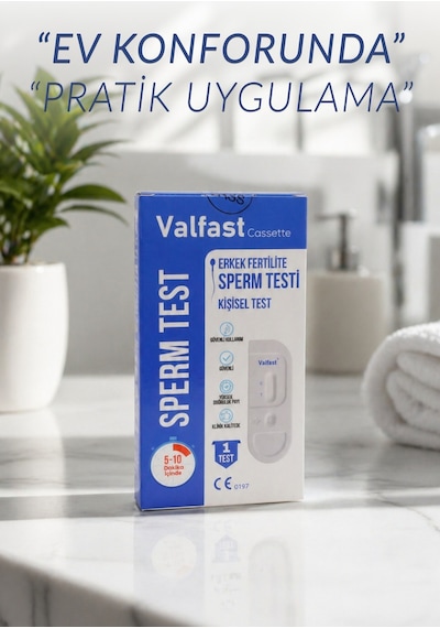 Erkek Fertilite Kiti - Evde Hızlı Hücre Yoğunluğu Kontrol Ve Ön Tarama Testi - 1 Adet