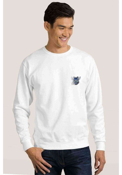 Hp Ravenclaw Crest Ravenclaw Logo Baskılı Beyaz Erkek Sweatshirt