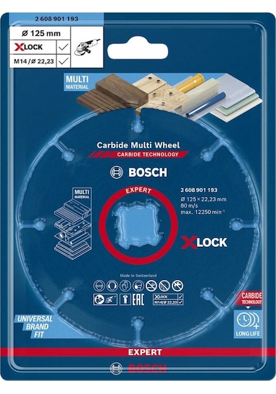 Bosch Carpide Multi Whell Taşlama İçin Ahşap Kesme Diski 125 Mm Elmas Uçlu