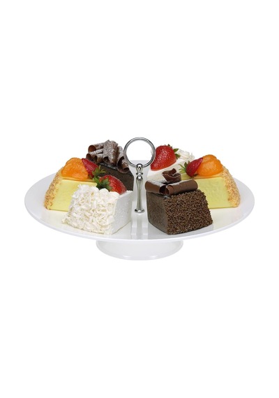 Gastronomi Teşhir Tepsisi Ayaklı Yuvarlak35 Cm Pc