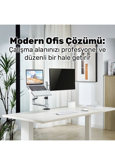 Npo Std72024mlg 11"-17" Notebook 17"-32" Monitör Destekli Alüminyum Monitör Tutucu