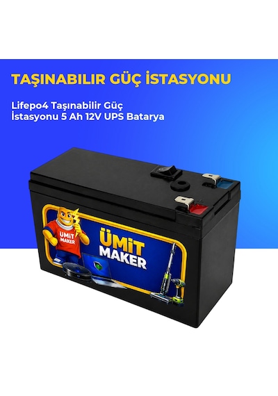 Lifepo4 Taşınabilir Güç İstasyonu 5 Ah 12v Ups Batarya