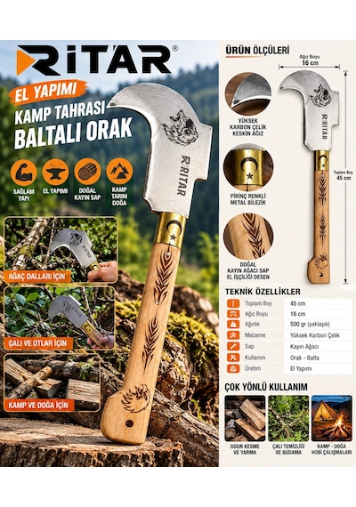Ritar El Yapımı Kamp Tahrası / Orak