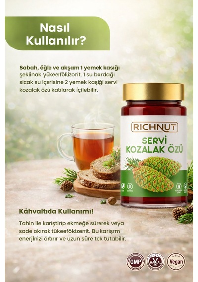 Servi Kozalak Özü Katkı, Koruyucu, Renklendirici İçermez Diğer