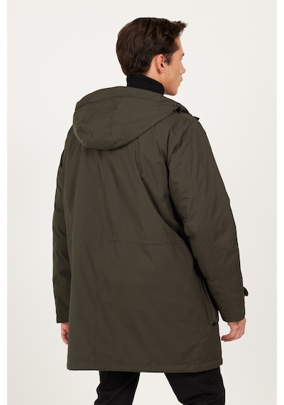 Ac&Co / Altınyıldız Classics Erkek Hakı Standart Fit Normal Kesim Kapüşonlu Kaban Haki Ac&Co / Altınyıldız Classics Erkek Hakı Standart Fit Normal Kesim Kapüşonlu Kaban Haki