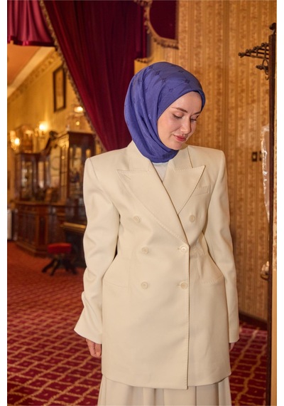Silk Home Monogram Pamuk İpek Eşarp 130001-10 mor