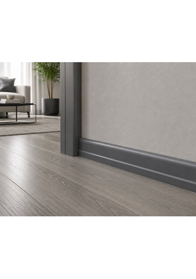 Laminant Parke Süpürgelik L Model 6cm Antrasit 227