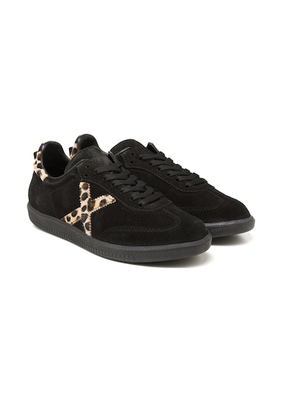 Sneaker Günlük Kadın Rc-25y-088-m-vade John May Siyah Süet-leopar Siyah