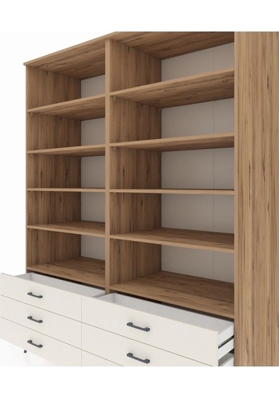 Kronos Gardrop 10 Raflı 6 Çekmeceli 176x59x221 Çam-çam/aytaşı Çam/aytaşı Kronos Gardrop 10 Raflı 6 Çekmeceli 176x59x221 Çam-çam/aytaşı Çam/aytaşı