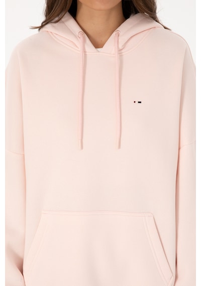 U.S. Polo Assn. Kadın Açık Pembe Şardonlu Kapüşonlu Sweatshırt 50313567-VR078