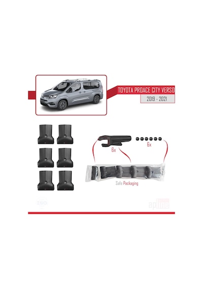Toyota Uyumlu Proace City Verso 2019 Ve Sonrası Fly Model Ara Atkı Tavan (526016969)