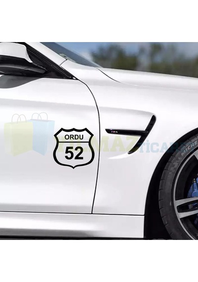 Memleket Plaka Kodu Oto Sticker Yapıştırma 1 Adet Kaliteli Folyo