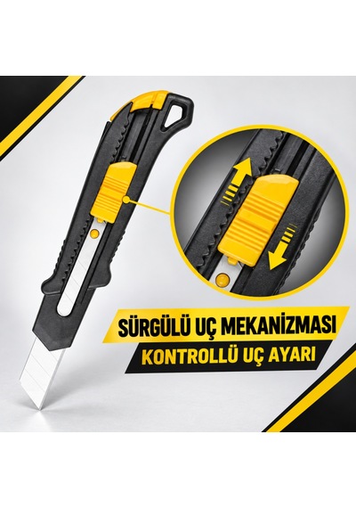 Sgs Plastik Gövdeli Maket Bıçağı 5 Adetli Ekonomik Paket