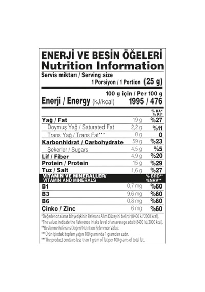 Notto Fırınlanmış Mercimek Cipsi Peynir Soğan Aromalı 55 G.
