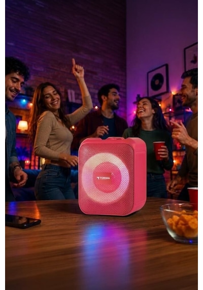 Özel Üretim Oda Salon Kablosuz Bluetooth Hoparlör D13 Kırmızı