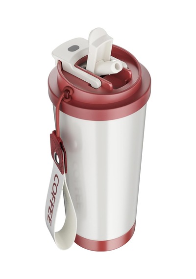 Tr 18oz Vakum Yalıtımlı Kahve Bardağı, Paslanmaz Çelik Seyahat Kahve Kupası,kapaklı Ve Samanlı Taşınabilir Ka Diğer