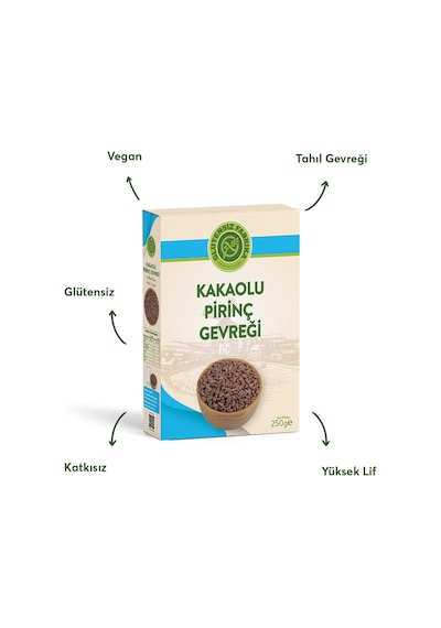 Glutensiz Fabrika Glutensiz Kakaolu Pirinç Patlağı 250 G