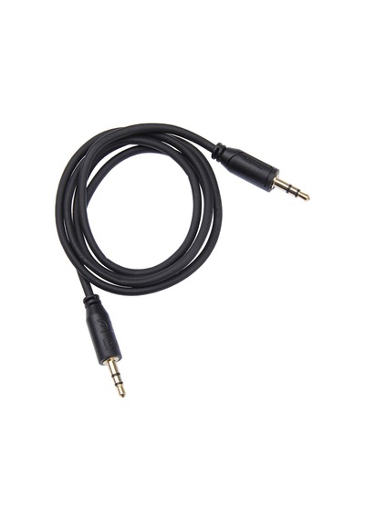 3.5mm - 3.5mm "-slim", Altın Uç, 0.75m, Siyah