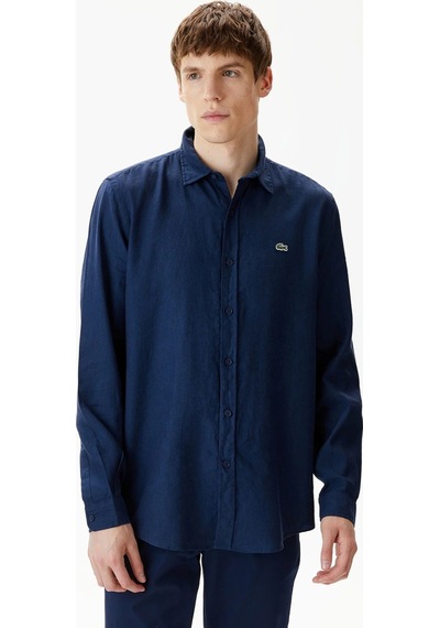 Lacoste Men's Regular Fit Button-down Collar Linen Shirt Erkek Düğmeli Yaka Keten Gömlek Lacivert Lacoste Men's Regular Fit Button-down Collar Linen Shirt Erkek Düğmeli Yaka Keten Gömlek Lacivert