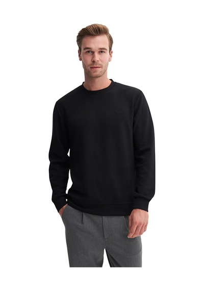Cazador Erkek Siyah Caz 54260 Viskon Basic Sweat Sweatshirt