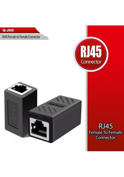Qport Q-j6d Cat6 Rj45 Dişi Dişi Ara Konnektör Birleştirici Aparat Rj45 Uzatma Aparatı