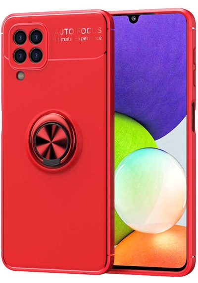 Zore Galaxy Uyumlu A22 4g Kılıf Ravel Silikon Kapak - Kırmızı Kirmizi