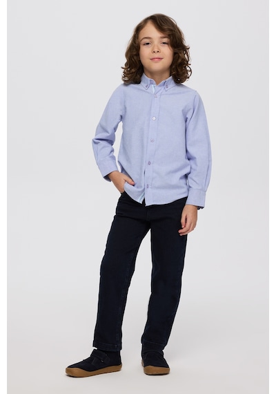 Panço Erkek Çocuk Basic Lacivert Oxford Gömlek