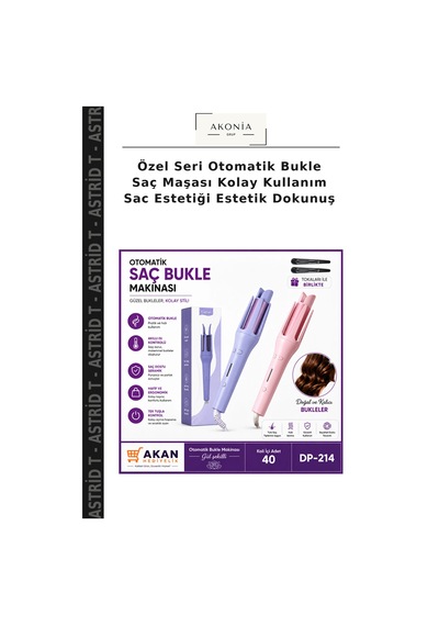 Özel Seri Otomatik Bukle Saç Maşası Kolay Kullanım Sac Estetiği Estetik Dokunuş