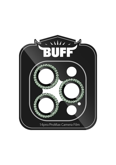 Buff Apple Uyumlu iPhone 14 Pro / 14 Pro Max Diamond Lens Koruyucu Koyu Yeşil