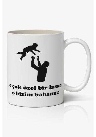 O Çok Özel Bir İnsan O Bizim Babamız Babalar Günü Baskılı Kupa Bardak Baskılı Kahve Kupa Bardak Beyaz