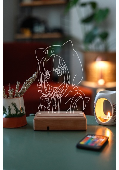 Chiaki Nanami - Danganronpa 16 Renkli Anime Gece Lambası