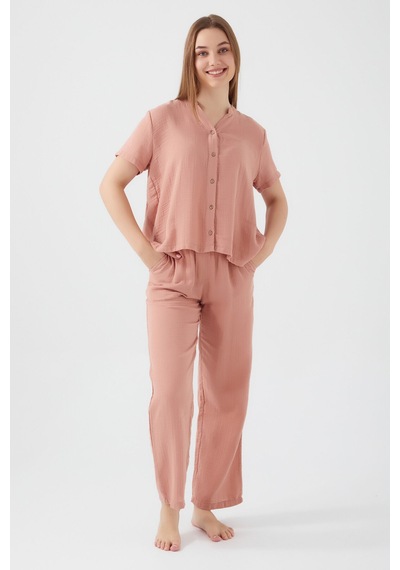 Arnetta İnnocence Pembe Kadın Kısa Kol Pijama Takım Pembe