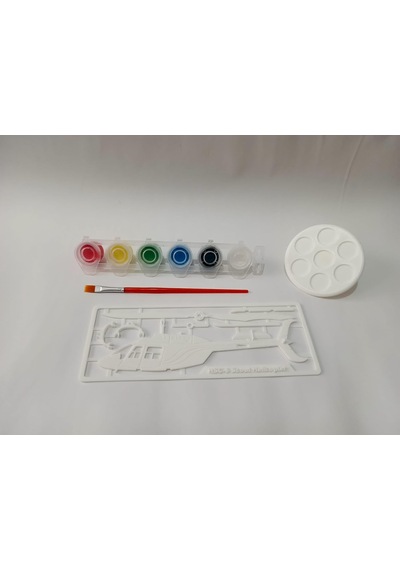 Maket Uçak Boyama Seti Açık Ahşap