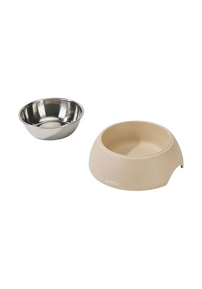 M-pets Eco Bamboo Küçük Irk Köpek Ve Kedi Mama Ve Su Kabı Bej 190 Ml 244-51043.01