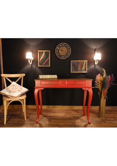 Wooding 100 Cm Çekmeceli Masif Kırmızı Ceviz Dresuar (548587886) Kırmızı