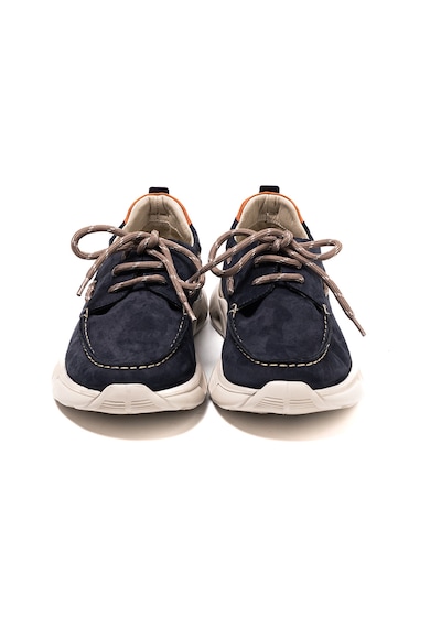 Lacivert Sneaker Erkek Og-2410 John May 018-137 T-etiket91 Laci Nubuk-turuncu Dana Süet Tersi
