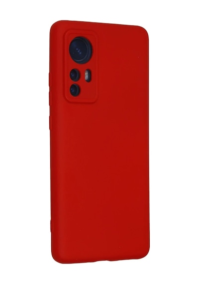 Xiaomi Mi 12 Kılıf Nano İçi Kadife Silikon - Kırmızı -
