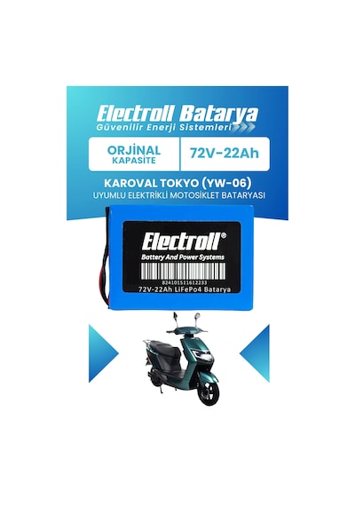 Karoval Tokyo Yw-06 Uyumlu Batarya Standart Kapasite Lifepo4 72v 22ah Elektrikli Motosiklet Bataryası