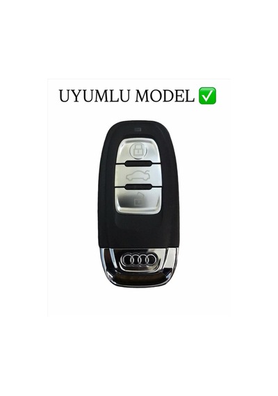 Audi A4 A5 A6l A5 A6l A7 A8 Q5 3 Buton Smart Kumanda Kılıfı Lüx Premium Süet Deri