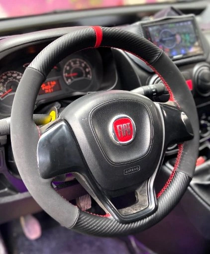 Fiat Doblo 2015-2021 Plastik Direksiyonlara Uygun Direksiyon Kılı Siyah