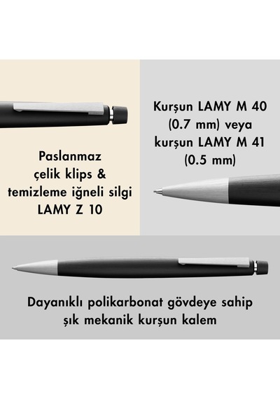 Lamy 2000 Versatil 0,7 Mat Siyah 101-0,7 .