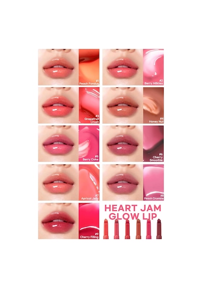Yoğun Nemlendirici, Parlak Bitişli Balm Heart Jam Glow Lip 4 Honey Nut