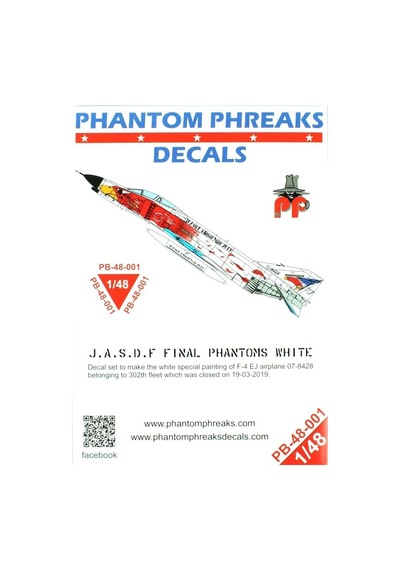 Babibi Pb48001 1/48 Ölçek, Jasdf F4-ej Son Samuray Beyaz Phantom Özel, Dekal Çıkartma