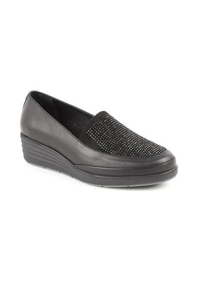 Mamma Mia Kadın Günlük Ayakkabı Slip-on Taşlı Kalın Taban Hakiki Deri Anne Ayakkabısı 26y-7670 Siyah Mamma Mia Kadın Günlük Ayakkabı Slip-on Taşlı Kalın Taban Hakiki Deri Anne Ayakkabısı 26y-7670 Siyah