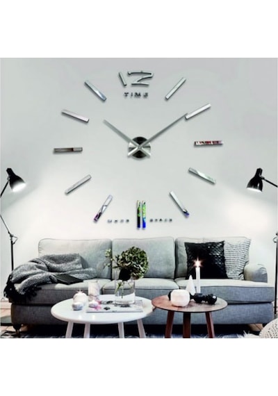 Boyutu 50-120 Cm Arası Ayarlanabilen 3D Modern Duvar Saati